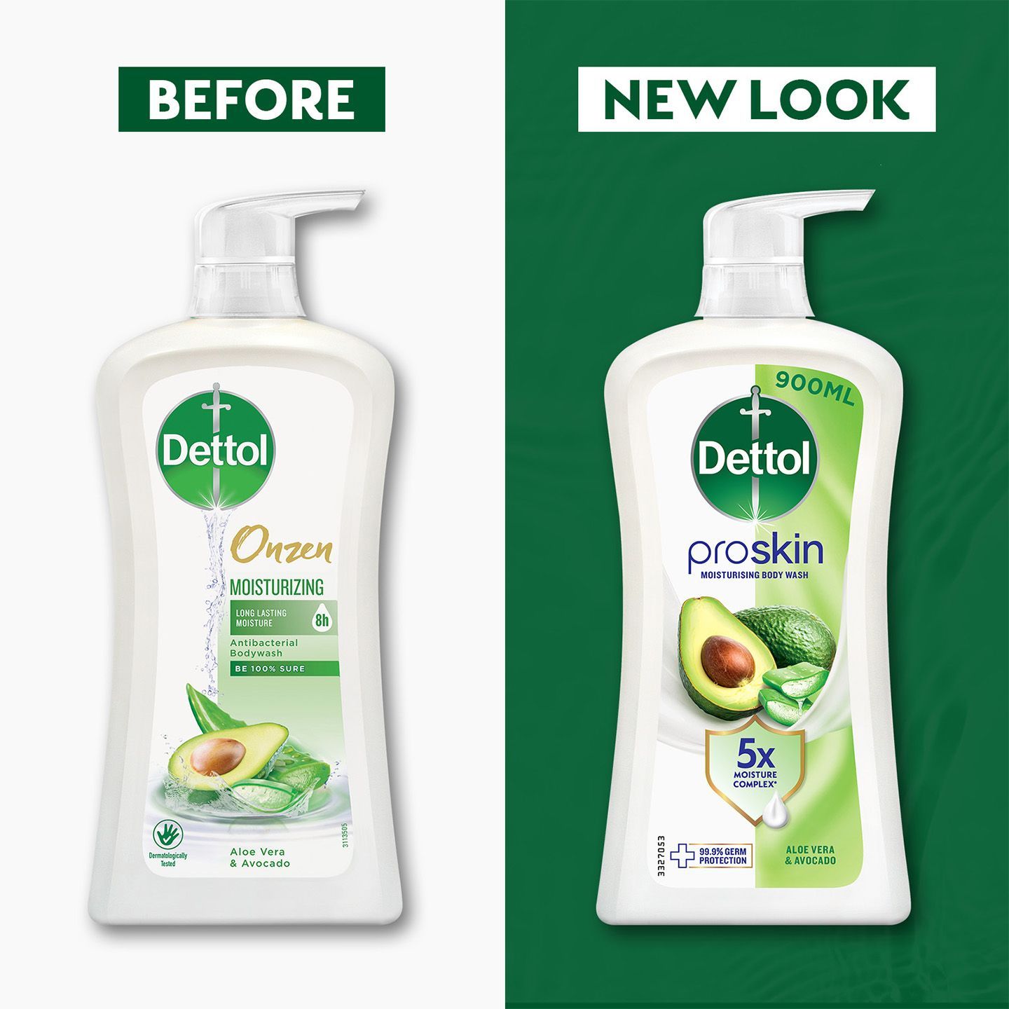 Dettol Body Wash / Shower Gel Bottle 900g - Moisturizing